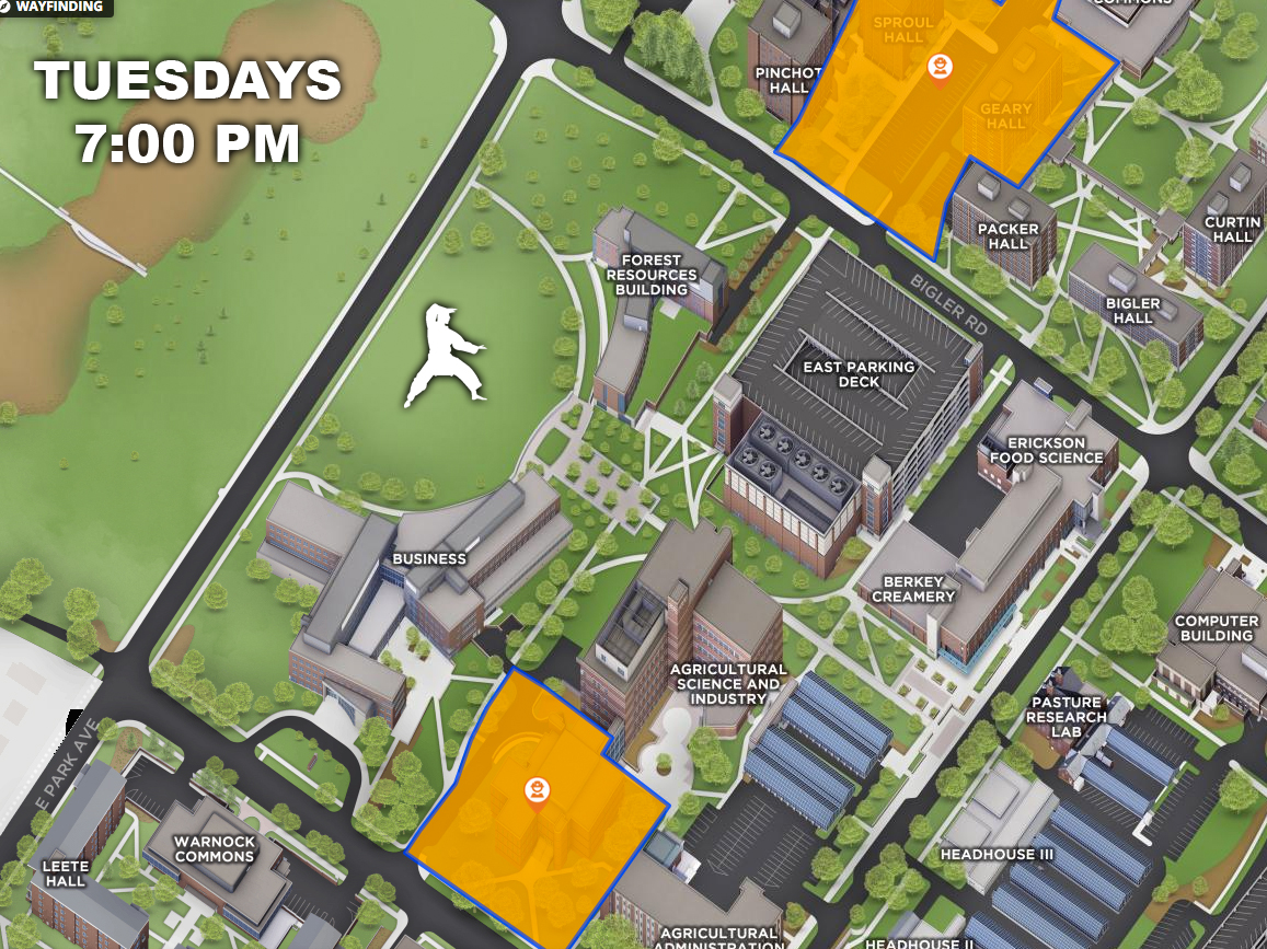 Penn State East Halls Map Tuesdays On The Forest Resources Bldg Lawn Penn State Karate Club
